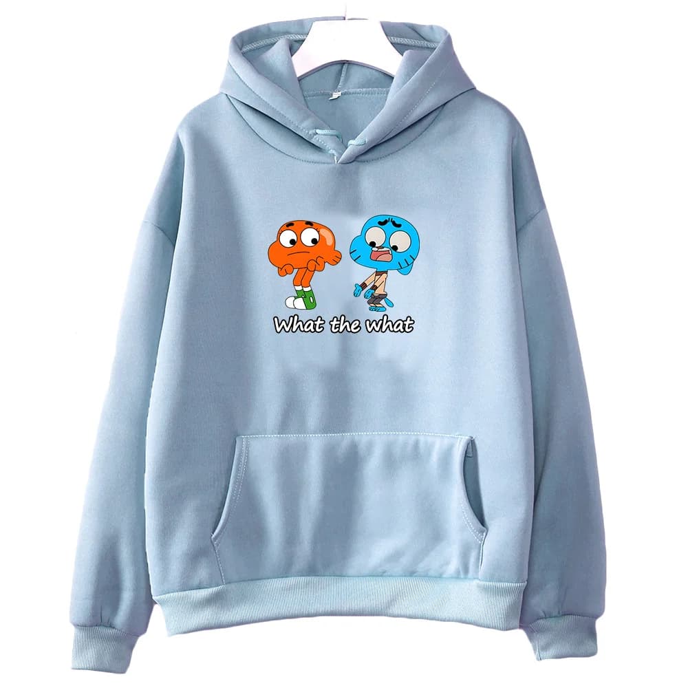 Gioco Animazione Con Cappuccio Gumball Estetico Carino Felpa Retro per Autunno/Inverno Abbigliamento In Pile Moletom Manga Harajuku Felpa Con Cappuccio