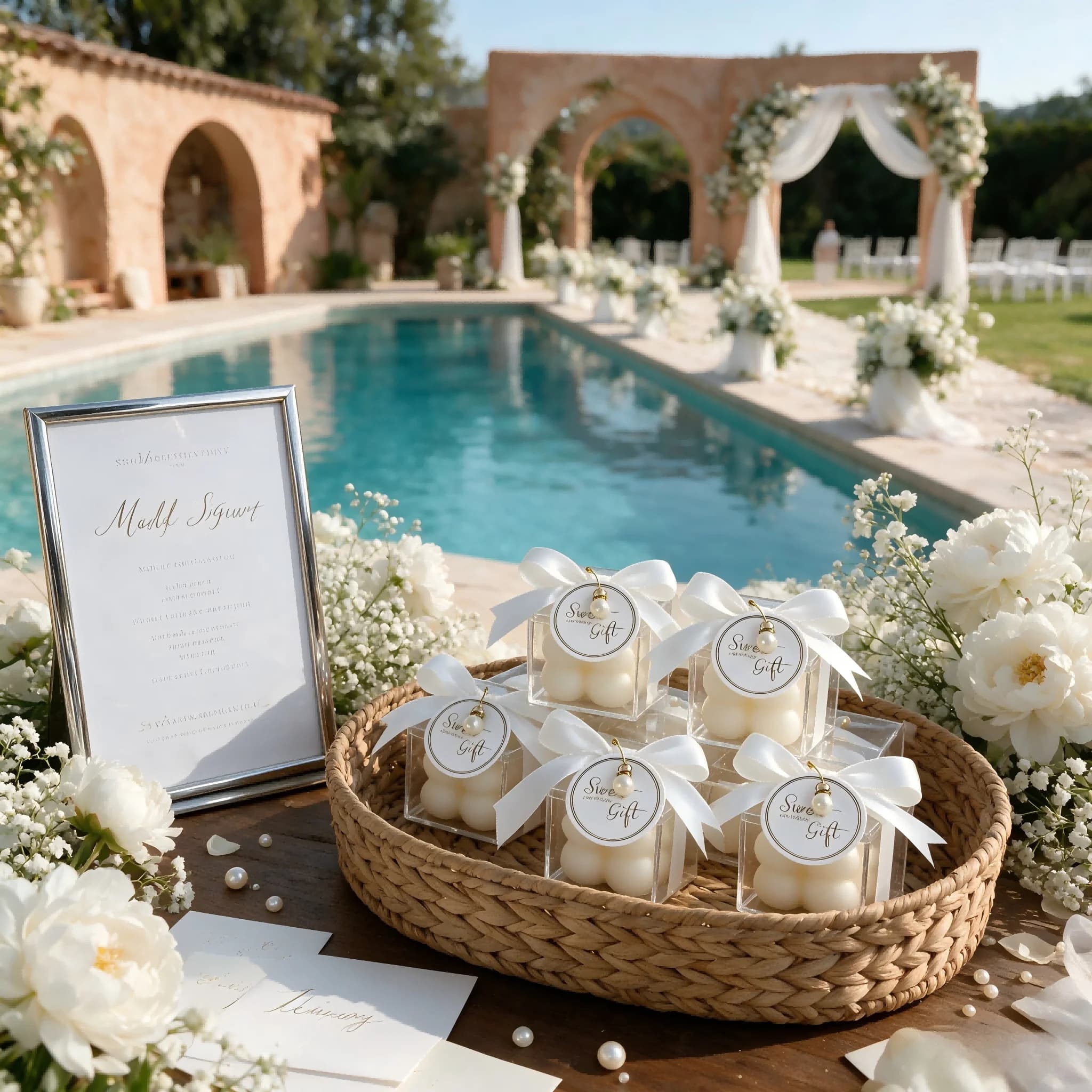 10/20 Sets Wedding Bubble Candle Favors for Guests, Soy Wax Aroma Candles Bulk Bridal Shower Favor Engagement Wedding Souvenir