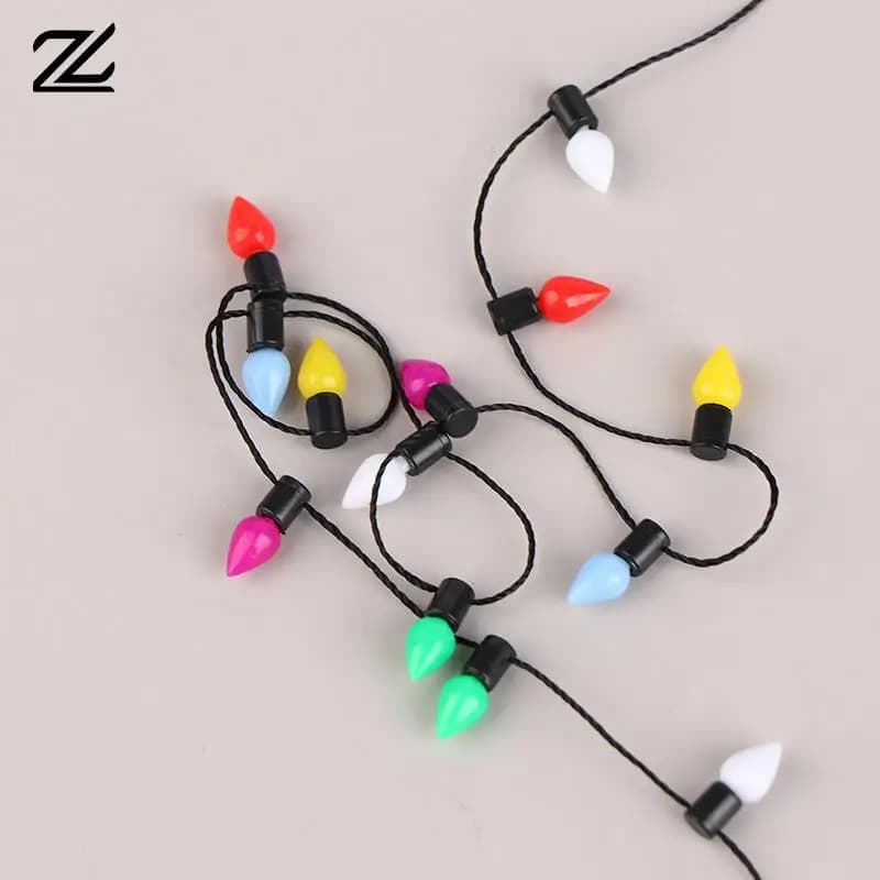 1m 1:12 1 stringa di luci finte natale buona decorazione casa delle bambole in miniatura Mini accessori per mobili luci stringa