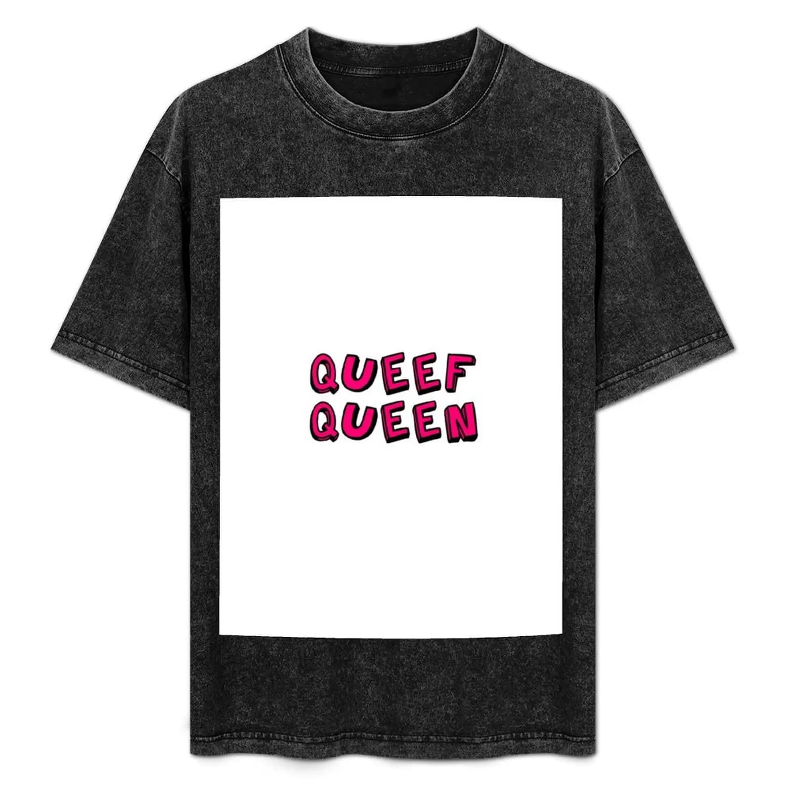 Queef Queen Pink Fuchsia Funny Fart Typography T-Shirt Lightweight Casual Summer T-Shirt