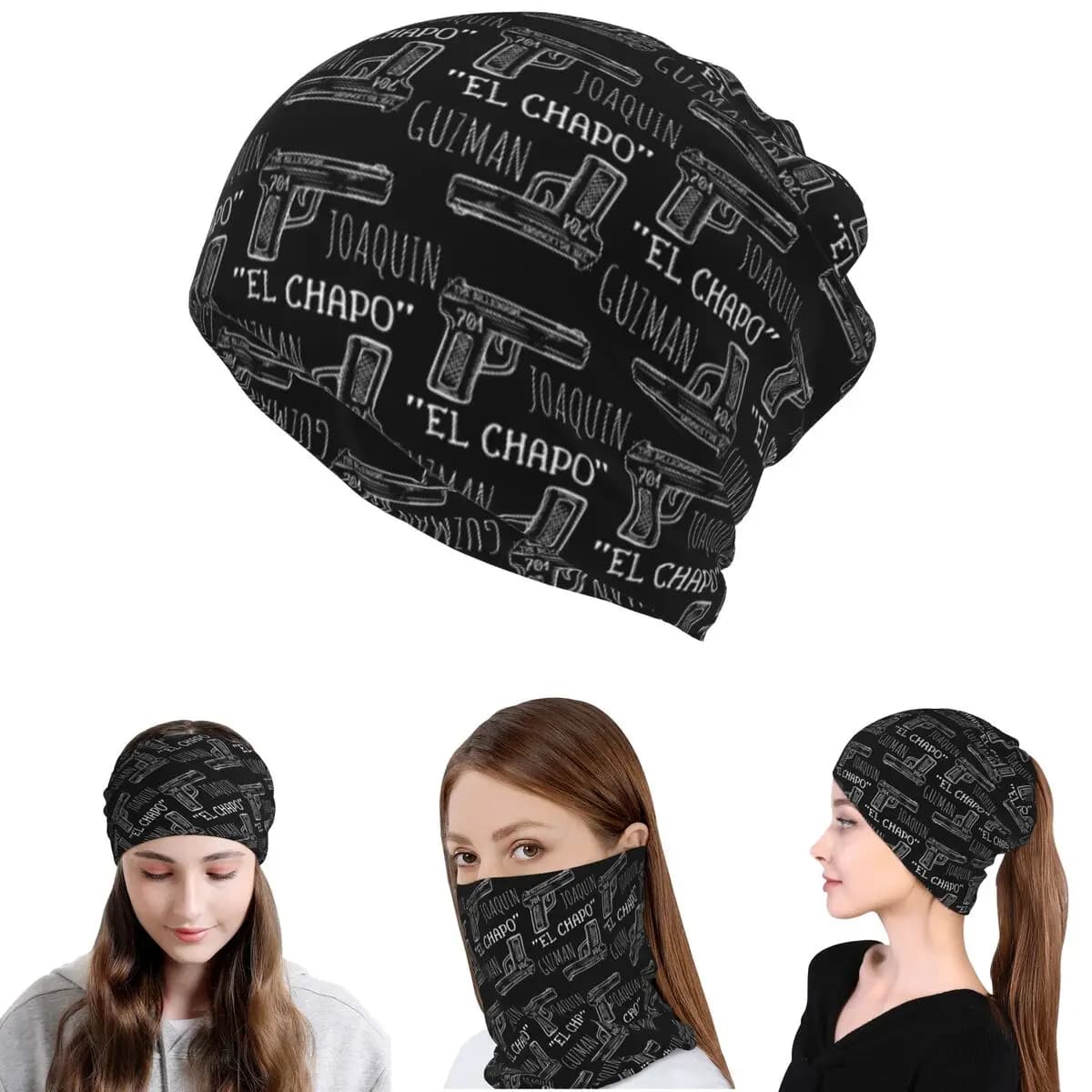 Bandana, Scaldacollo, Maschera, Sciarpa, Berretto, Cappello Antivento per Ciclismo, con motivi di Narcos, Crimine TV, Pablo Escobar, Joaquin El Chapo Guzman
