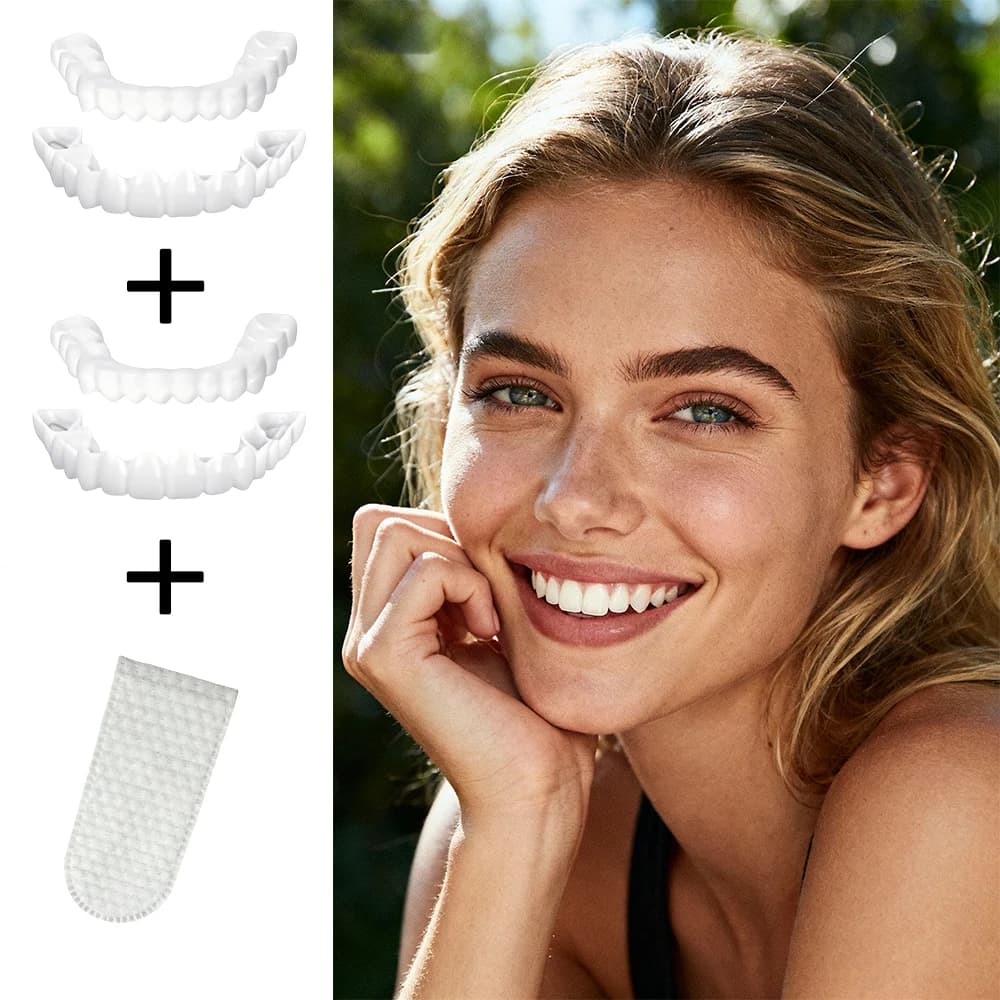 Nuove Faccette Dentali Casual per Uso Quotidiano, Sbiancamento Istantaneo del Sorriso, Stile Semplice Adatto per il Tempo Libero e l'Uso Domestico H2931