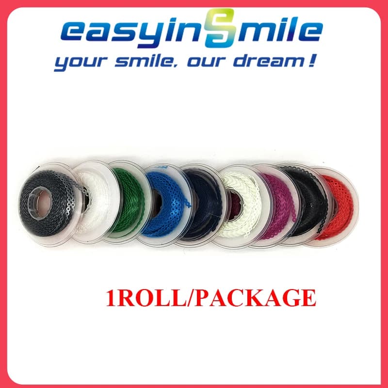 Materiale dentale Easyinsmile da 15 piedi/rotolo per elastico super elastico con catena di alimentazione Ortho per apparecchi ortodontici
