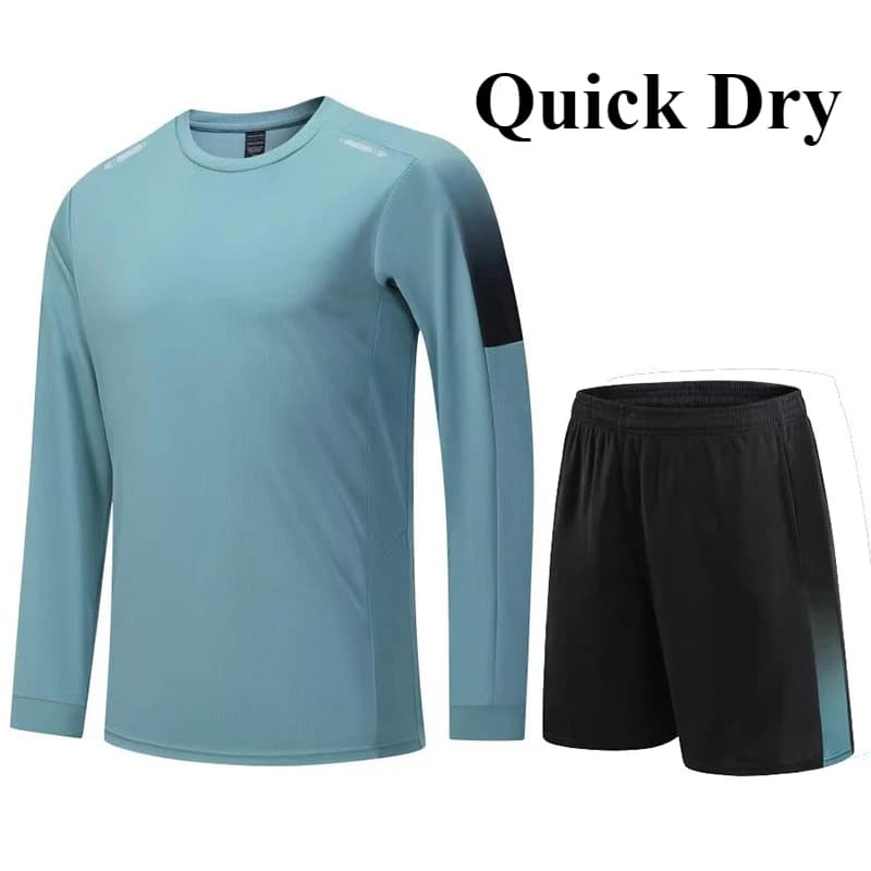 Set di abbigliamento sportivo da uomo per la corsa, fitness, abbigliamento da allenamento ad asciugatura rapida, ciclismo, jogging mattutino, tute da allenamento