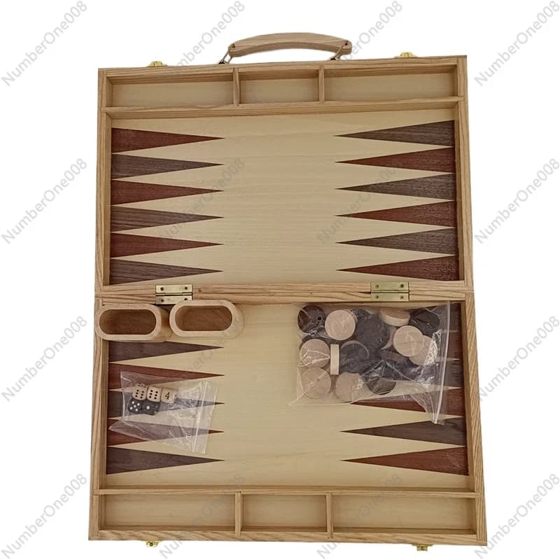 Set di Scacchi Pieghevole in Legno Massello, Scacchiera Completa e 32 Pezzi Artigianali con Scatola Portaoggetti, per Casa e Club