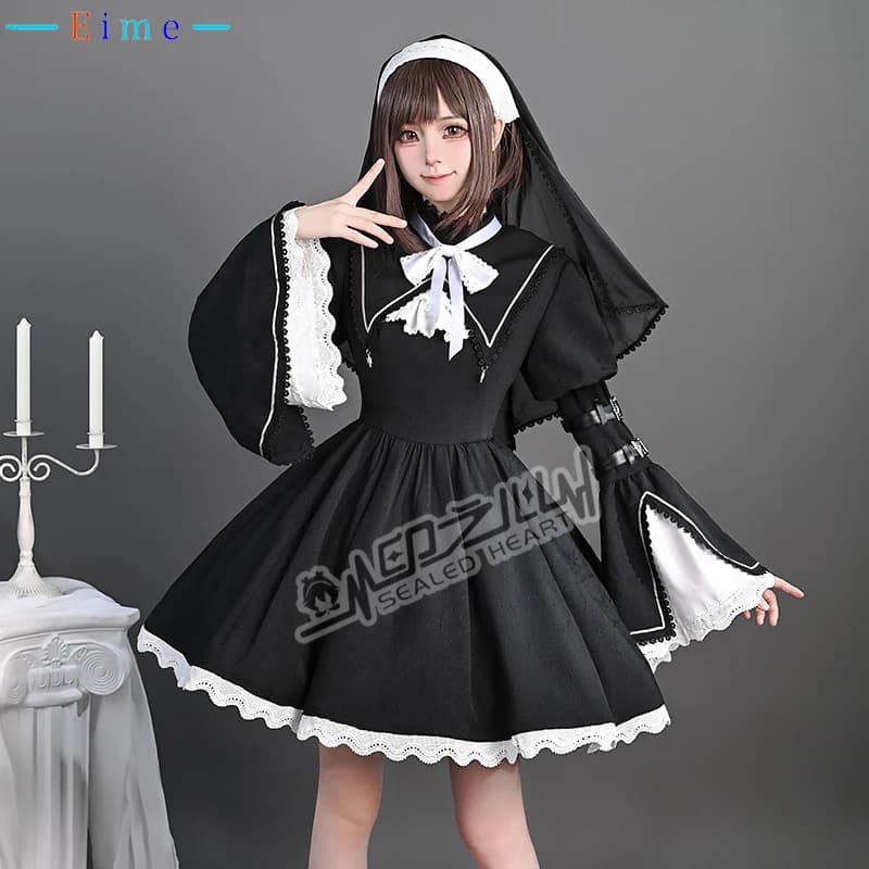Gioco PJSK Shinonome Ena Costume Cosplay Donna Abito nero Abito da festa Uniformi di Halloween Abbigliamento anime Realizzato su misura