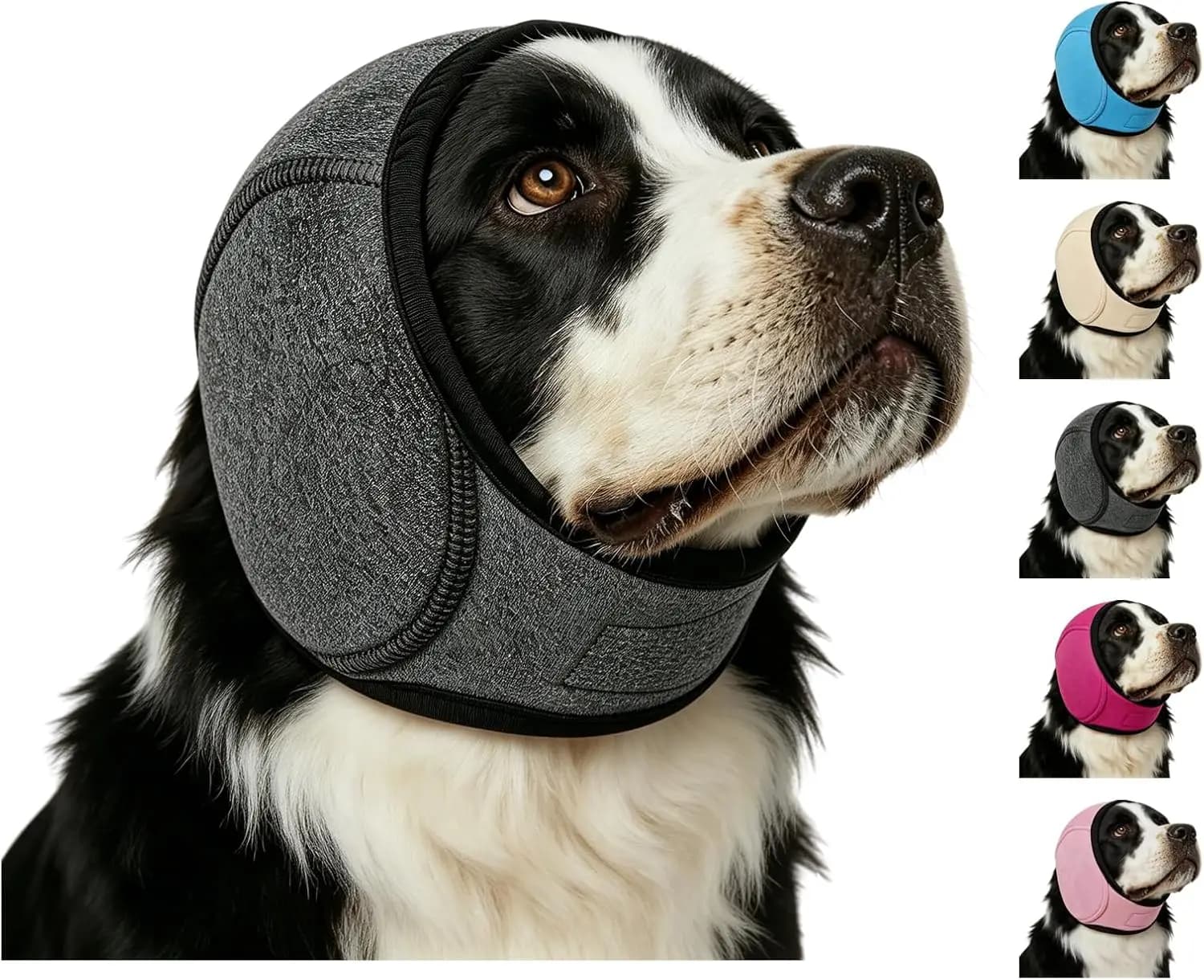 Noise Cancelling Ear Wrap Dog No Shake Ear Muffs Noise Protection Firework Thunder Vacuum, Comfortable Quiet Dogs Calming Hoodie
