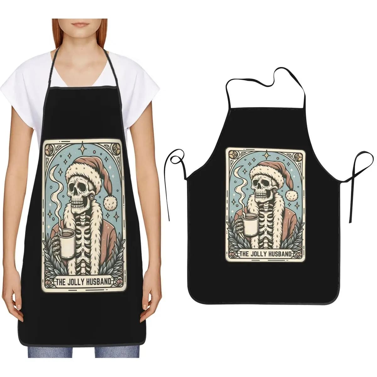 Il Jolly Marito Tarocchi Grembiule Chef Cucina Cucina Tablier Bavaglino senza maniche Pulizia della cucina Grembiule per donna Uomo Giardinaggio