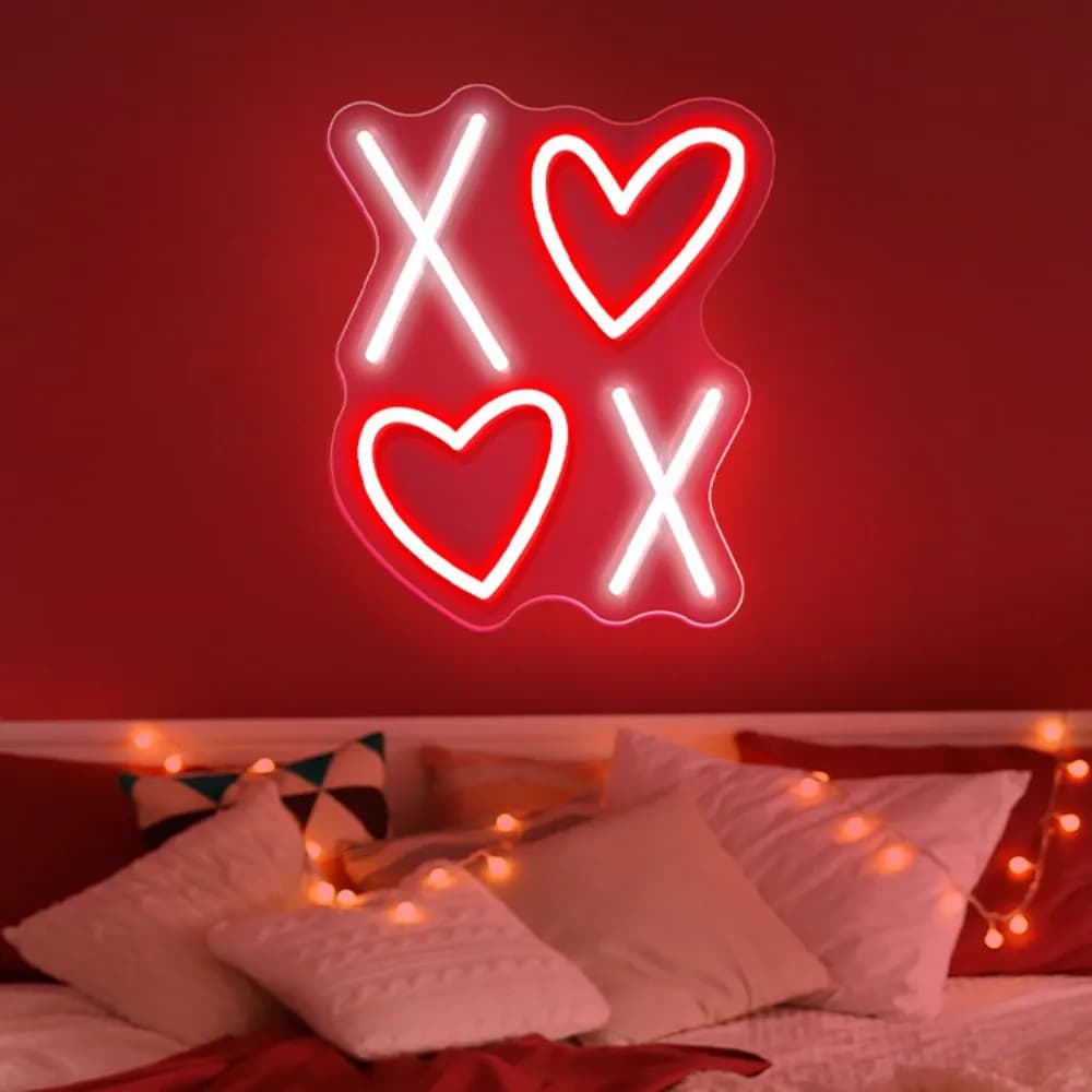 Insegna al neon a LED di San Valentino Decorazioni per feste di matrimonio Insegna al neon Luci a LED USB Camera da letto Decorazione di San Valentino Luci al neon