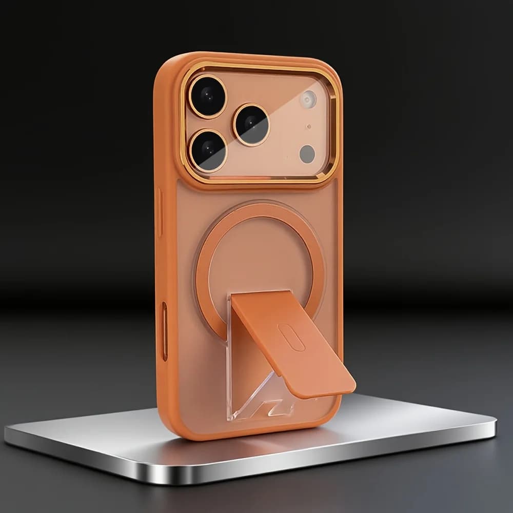 Custodia Magnetica Invisibile con Funzione Anti-Caduta per Apple 17 16 15 14 13 12 11 Pro Max Plus - Design Trasparente con Supporto Integrato