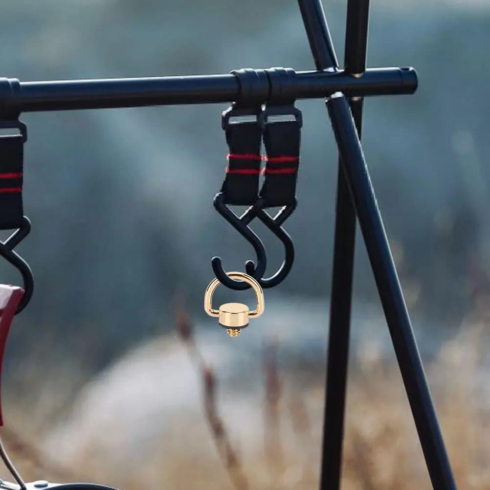 Gancio ad anello a D per luce da campeggio, gancio appendioggetti in metallo resistente, appendino portatile per lampada da esterno, accessorio per campeggio