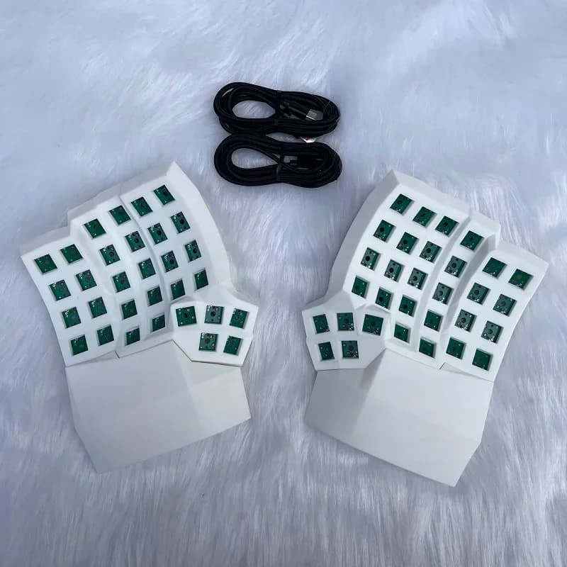 Dactyl Manuform Split Tastiera Wired TypeC Curva monomodale Hot Swap PLA Tastiera meccanica personalizzata ergonomica stampata in 3D