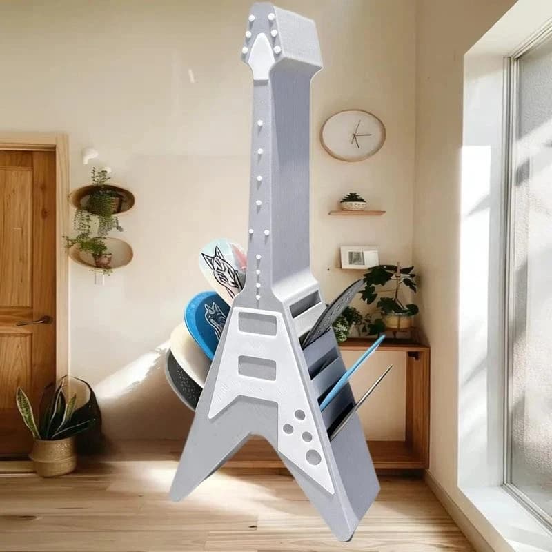 Espositore Porta Plettri per Chitarra Stampato in 3D, Contenitore Organizzatore Portatile per Plettri