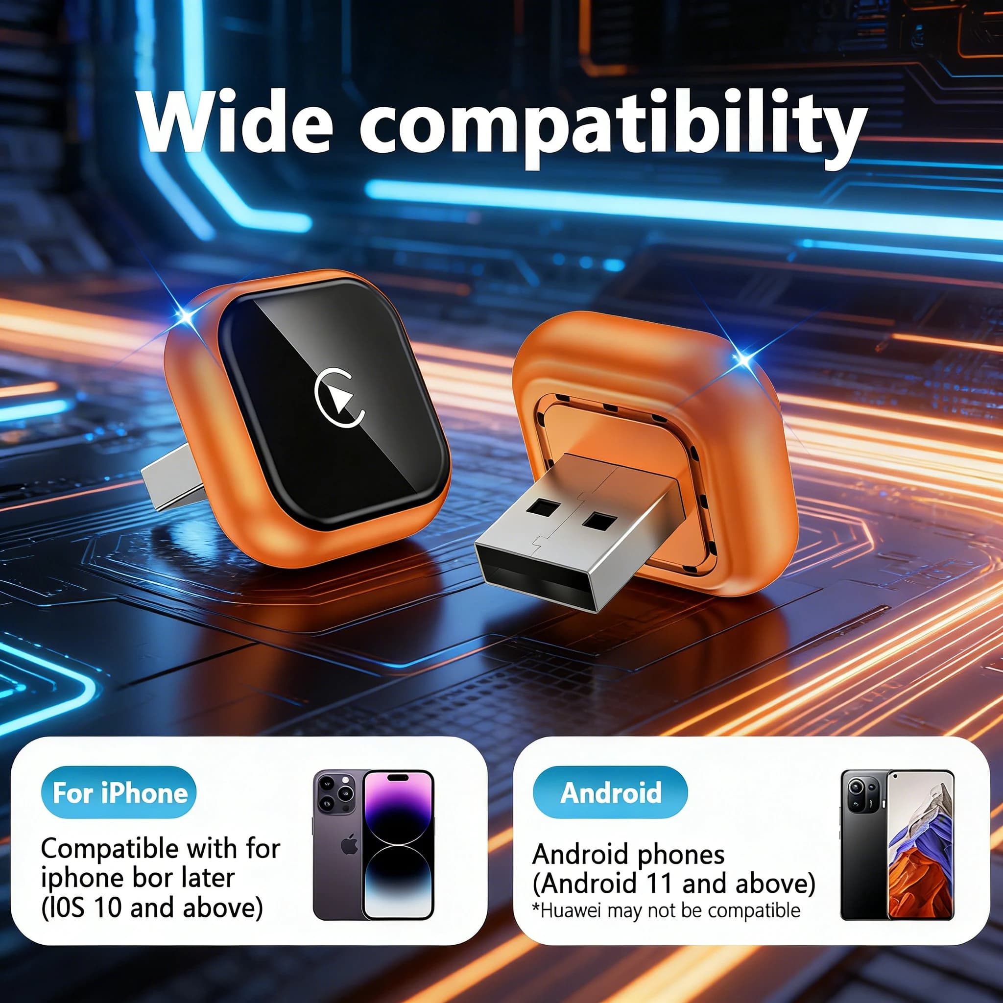 Nuovo Adattatore Wireless CarPlay 2 in 1 e Adattatore Wireless Android Auto 2026, WiFi 5GHz USB Type-C Plug & Play