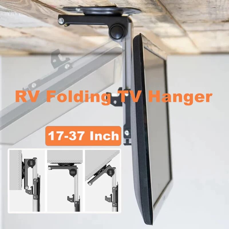 17-37 inches RV folding TV hook Monitor car ceiling elevator Stand kitchen lunch Caravan camper door TV parts RV accessories