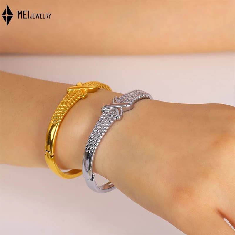 Bracciale da donna con fibbia per gioielli in acciaio inossidabile pressofuso con temperamento versatile di vendita caldo