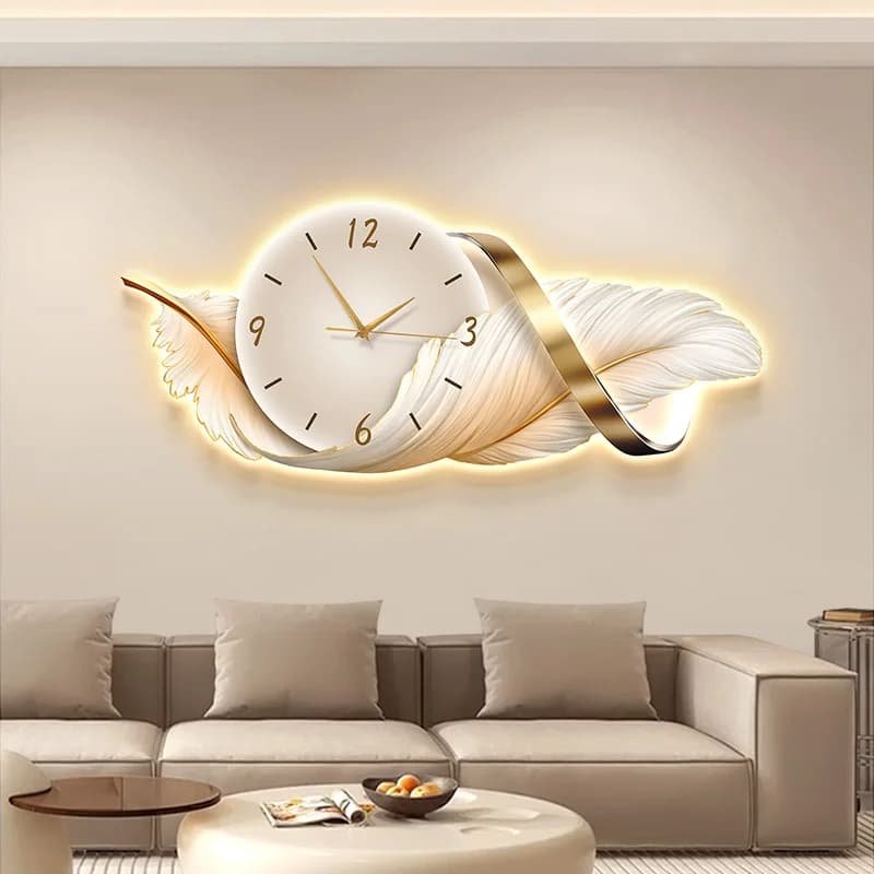 Big Size Metal Wall Art Clock Wall Cute Interior Digital Modern Room Decor Wall Watch Luxury Reloj Pared Ornaments Home Decor