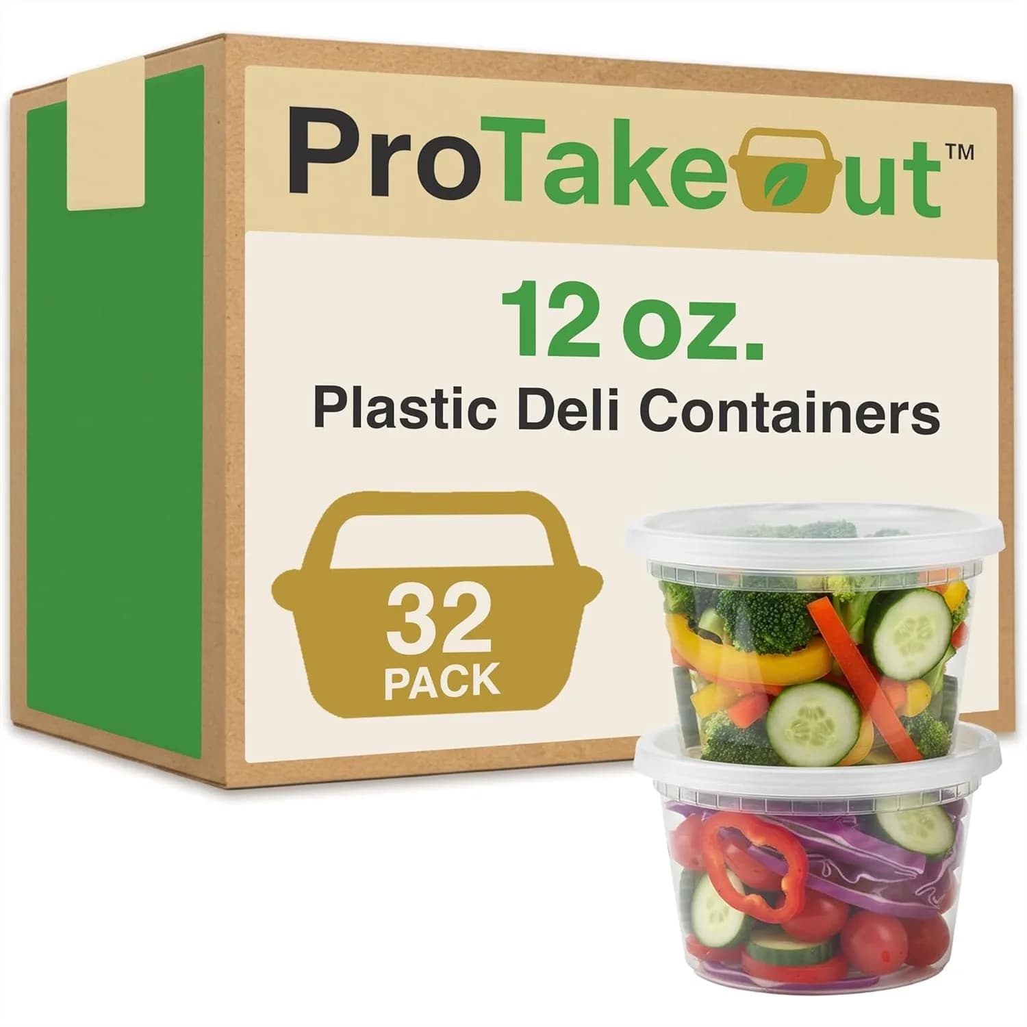 32 Set di Contenitori in Plastica da 12oz con Coperchi, Contenitori Trasparenti per Zuppe Senza BPA, Ermetici e Resistenti alle Perdite per Conservazione Alimenti