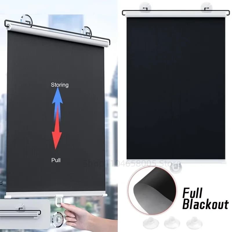 Tenda parasole retrattile Tende a rullo senza fili completamente oscuranti senza chiodi Installa facilmente la tenda telescopica per finestrino dell'auto per la privacy