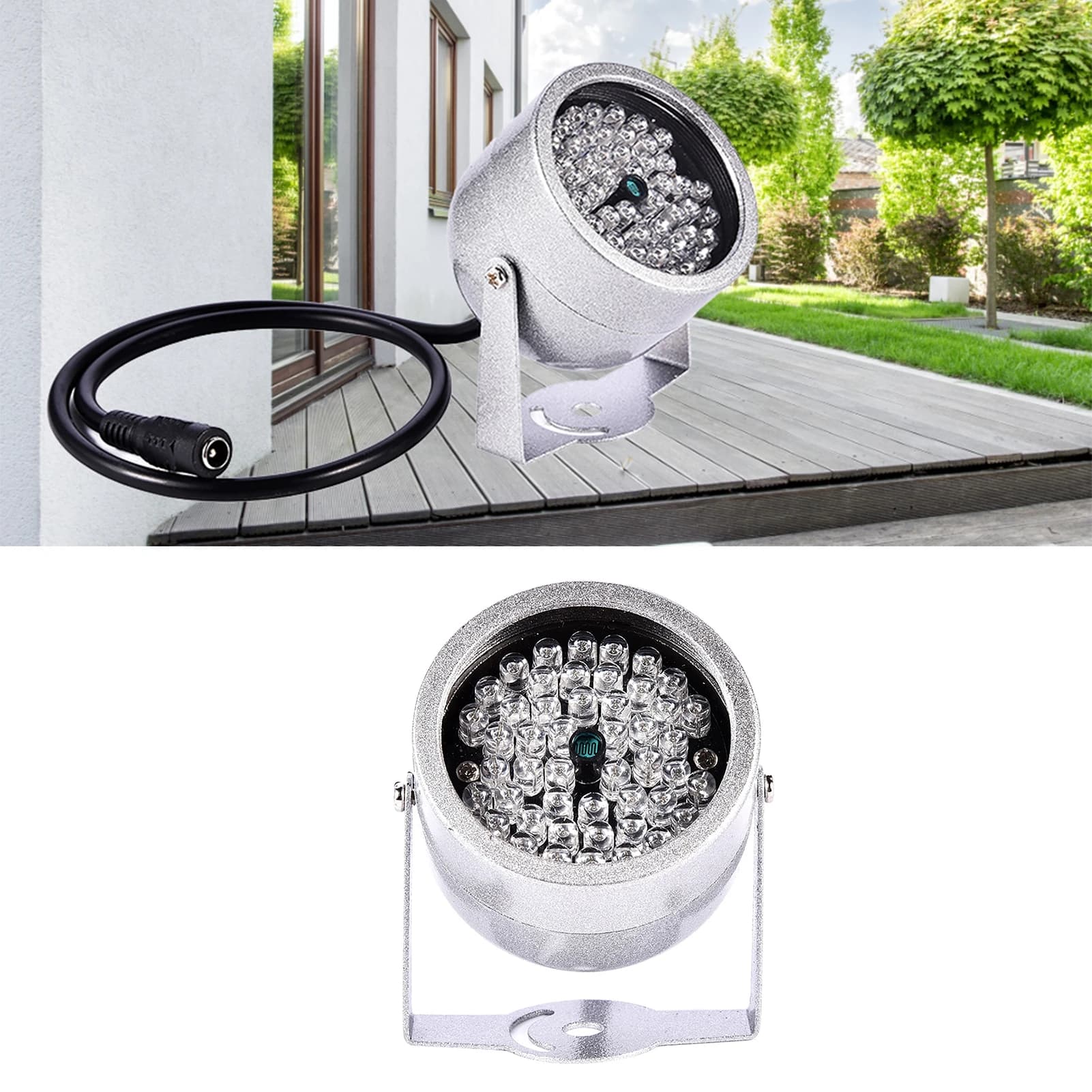 48 luci IR a LED Luce per visione notturna a infrarossi impermeabile per telecamera CCTV di sicurezza Telecamera a luce IR CCTV Notte a infrarossi