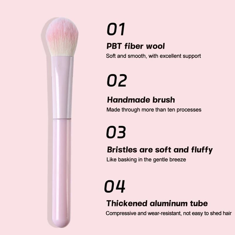 Set di 1/8 Pennelli per Trucco, Pennelli per Ombretto, Fondotinta, Cosmetici per Donne, Pennello per Ombretto e Blush, Strumenti per Trucco con Setole Morbide, con Borsa