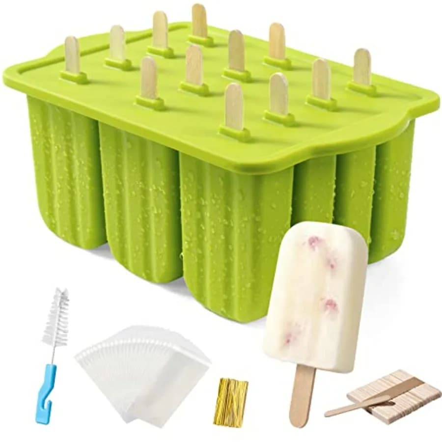 Stampi per ghiaccioli, 12 pezzi, stampi in silicone per ghiaccioli, facili da usare, senza BPA, stampi per ghiaccioli fatti in casa