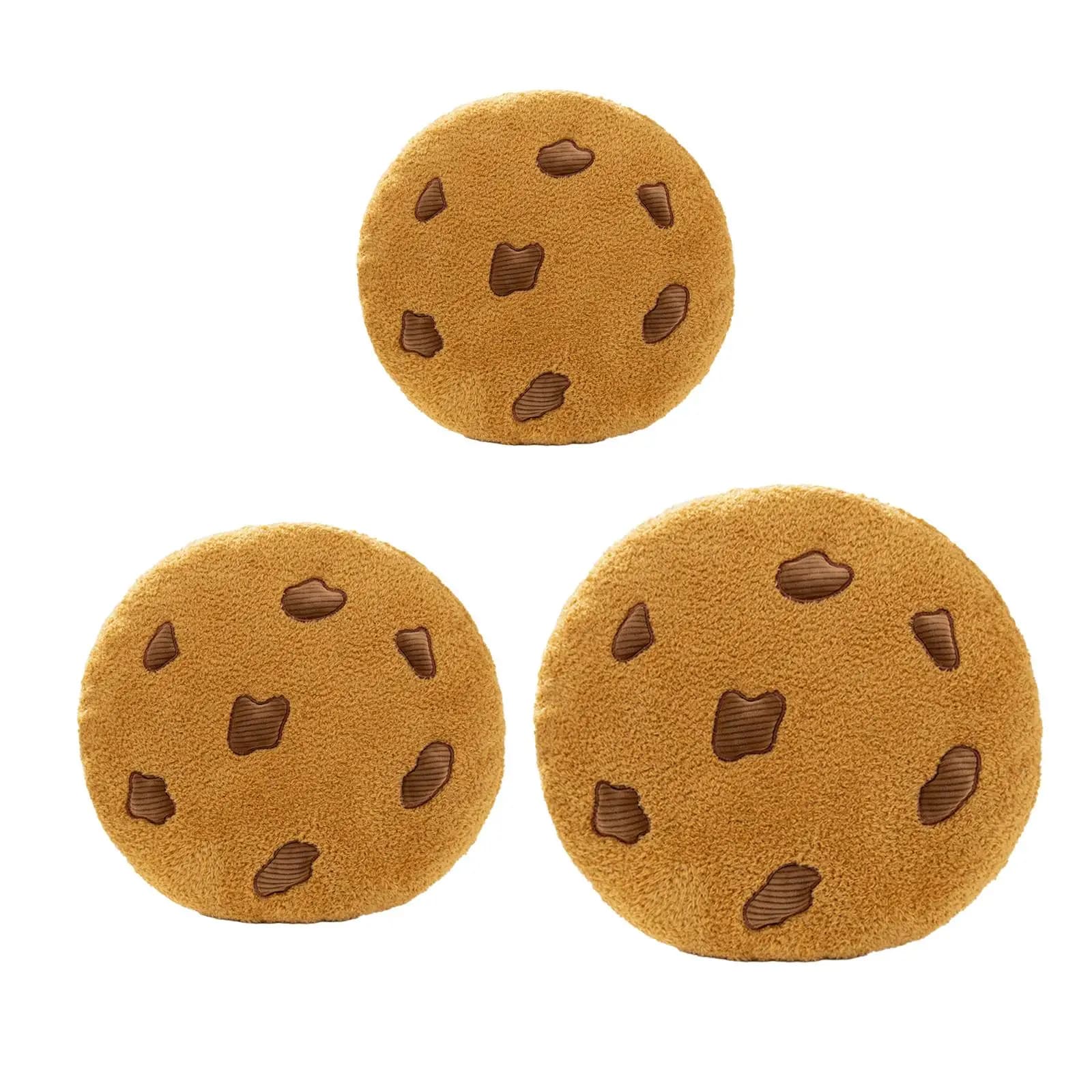 Chocolate Chip Cookie Pillow Round Meditation Cushion Floor Cushion Pouf for Living Room Restaurant Balcony Dining Room Dorm