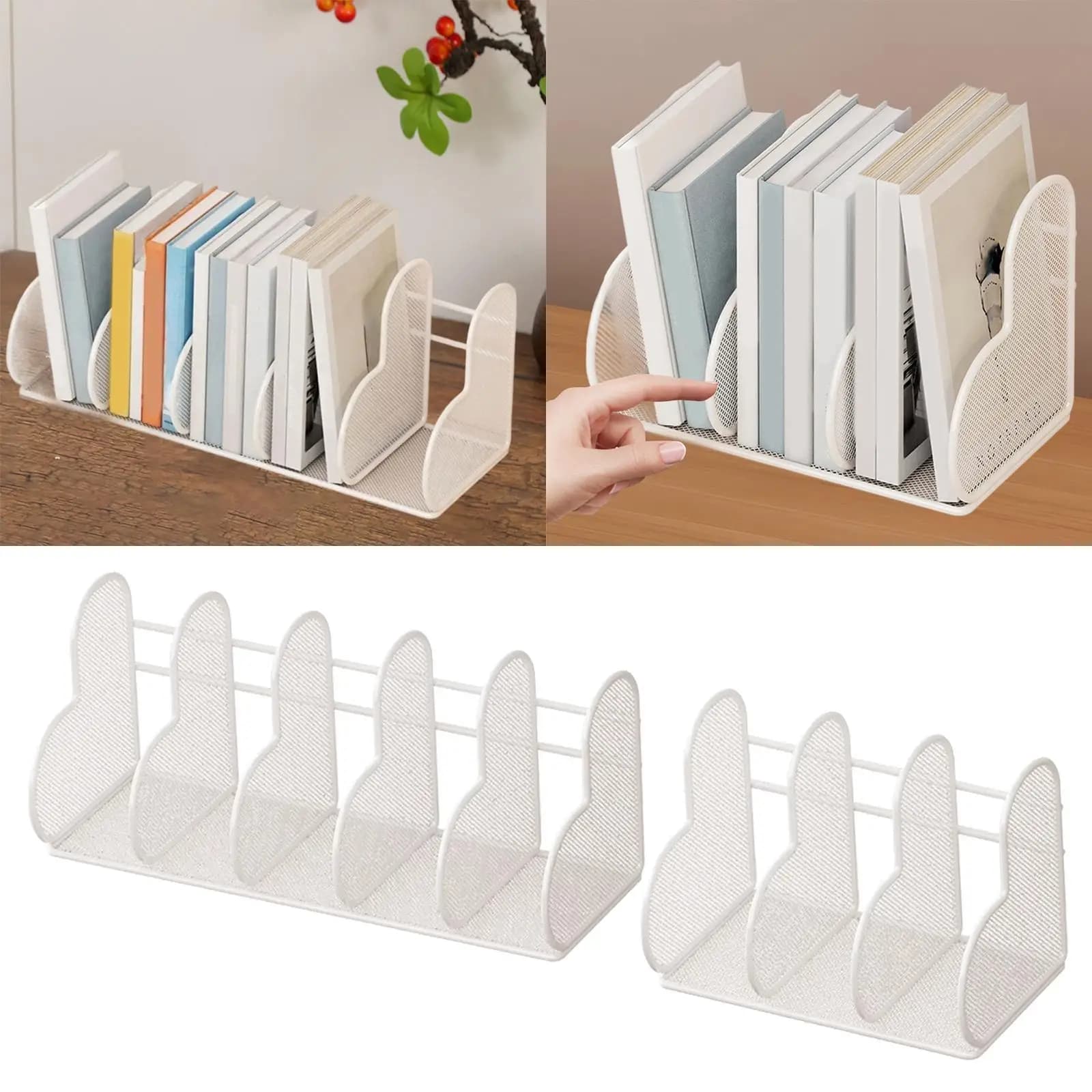 Minimalist Book Rack Space Saving Bookshelf Iron Storage for Office Desk Study Table Organization