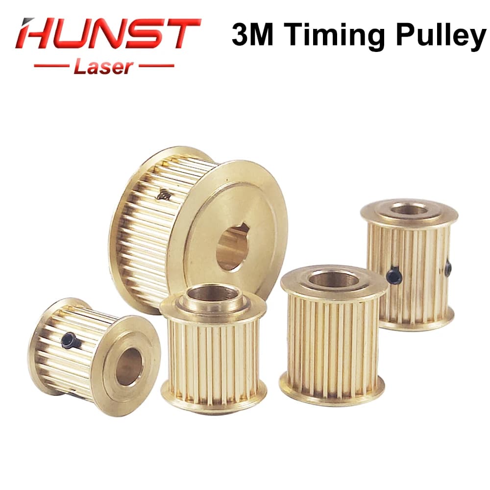 Parti metalliche laser CO2 HUNST, ingranaggio di sincronizzazione in rame, puleggia HTD 3M, ruota motore per macchina da taglio per incisione laser CO2 fai da te