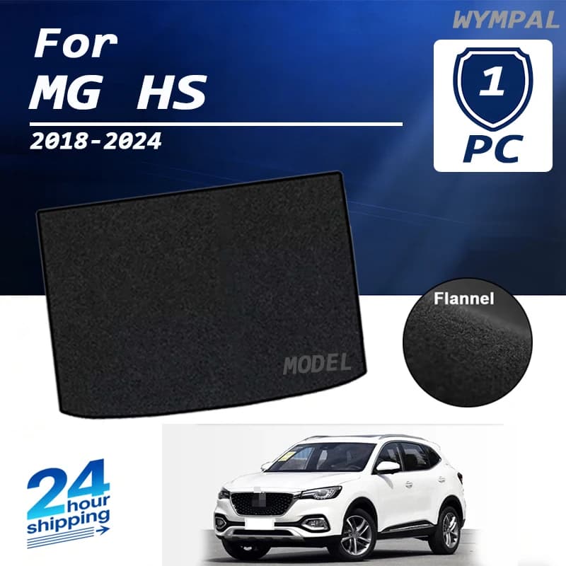 Tappetino in Pelle Scamosciata per Bagagliaio Auto MG HS 2018-2024, Rivestimento Vano Portaoggetti, Tappeto per Pavimento Bagagliaio, Nero