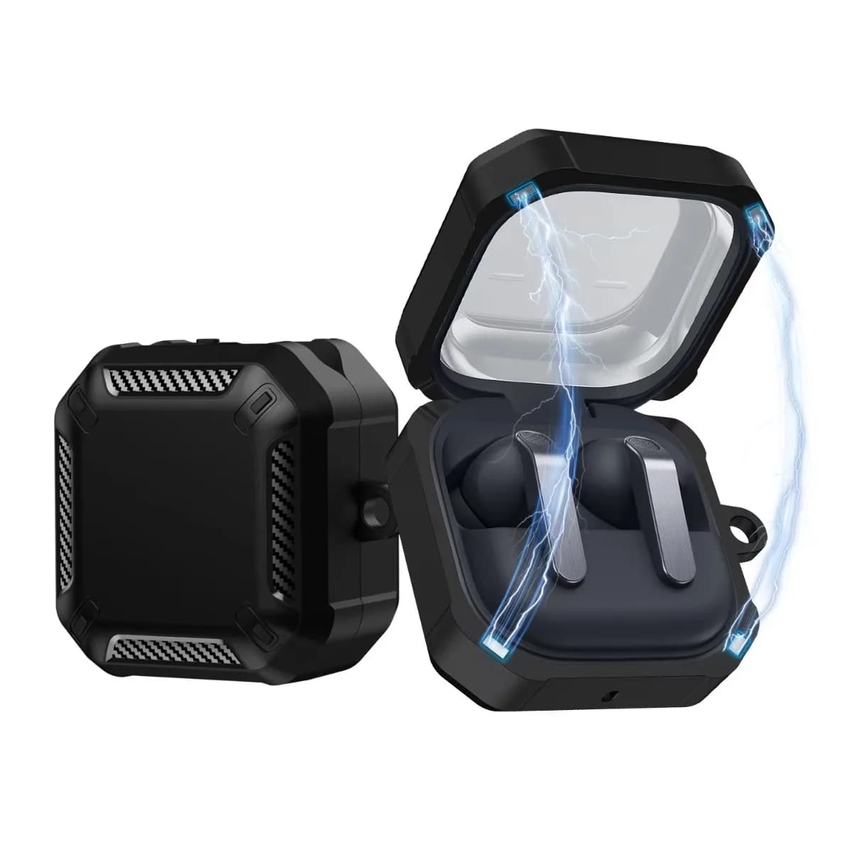 Custodia rigida in PC antiurto per Samsung Galaxy Buds4 Pro, cover protettiva anti-caduta con gancio per accessori auricolari wireless