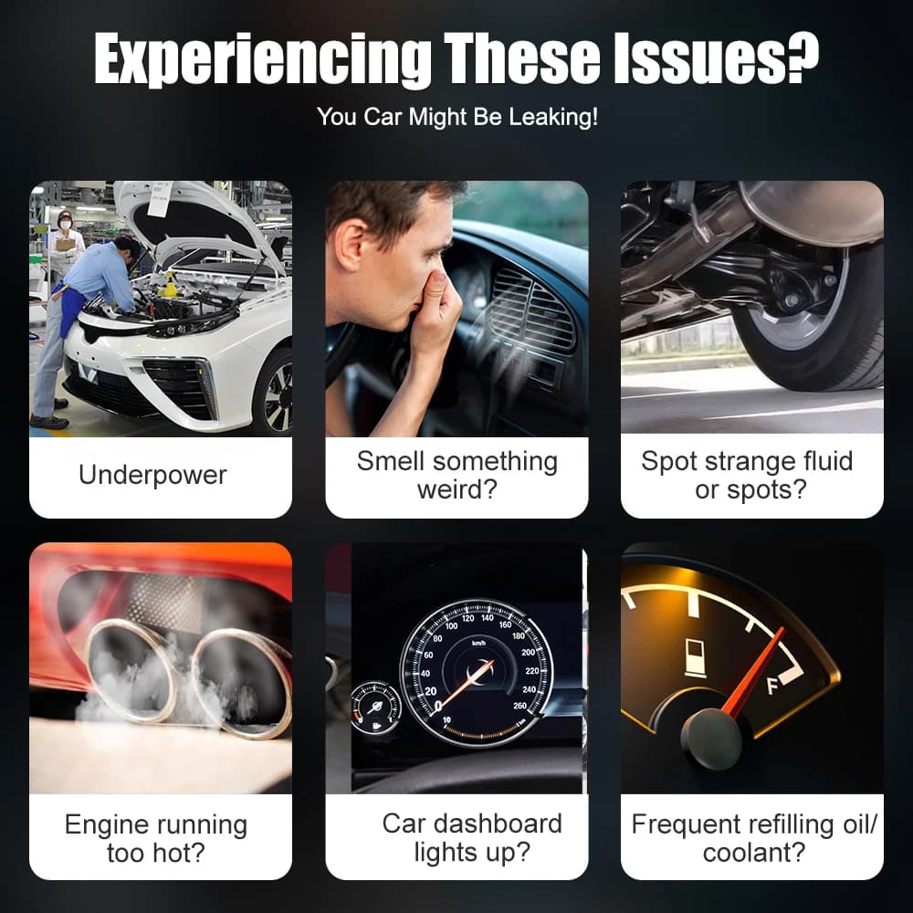EVAP Smoke Generator Machine Vacuum Pipe Leakage Tester Tool Car Leak Detector Kit 12V Diagnostic Tester Oil Leak Detector