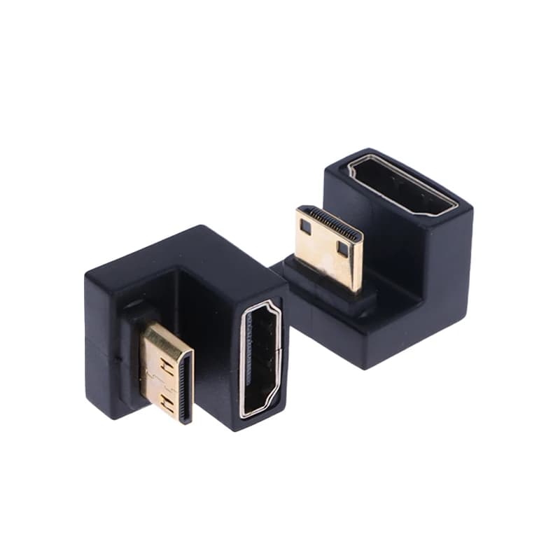 di Compatible U-shaped L Converter 360-degree angled Mini HD male adapter