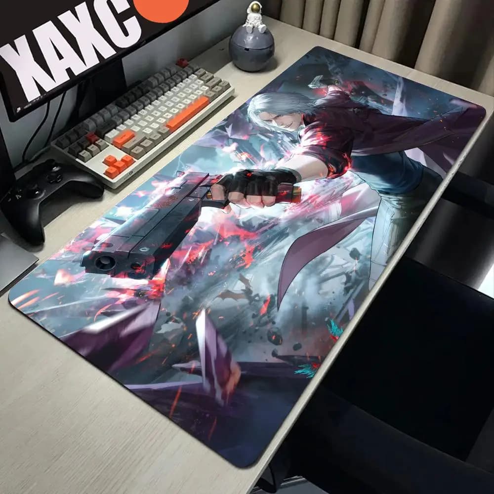 Devil May Cry Dante spada Tappetino per mouse Abstrazione Gioco d'arte Tappetino per mouse Gamer Accessori per computer Tappetino da gioco grande antiscivolo