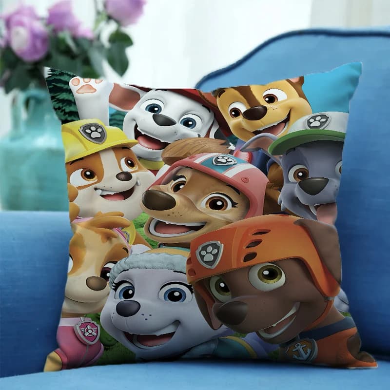 PAW Patrols Pillow Cases Anime Print Pillow Covers Cute Cartoon Pillow Cases Bedroom Room Home Decoration kawaii Birthday Gift