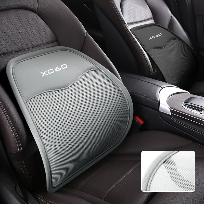 Ice Silk Car Seat Back Pad Lumbar Support Back Cushion Interior For Volvo XC90 XC60 C30 T6 S60 C70 XC40 V40 XC70 V70 V60 V50