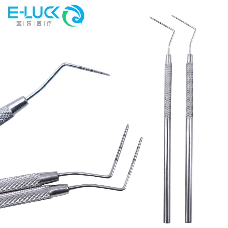 1pc Dentale Periodntale Explorer Stainless Steel Round Dentist Clean Tooths Hygiene Dentists Tools Dentist Cleaning Tool