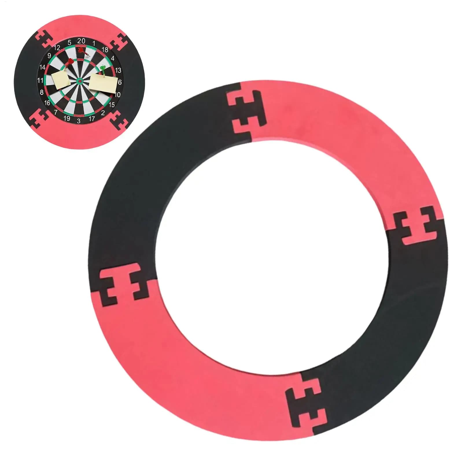 Anello di Protezione per Bersaglio da Freccette, Riduzione del Rumore e Protezione Parete per Freccette con Punta in Acciaio/Morbida, per Sala Giochi, Bar, Seminterrato, Casa, Interni