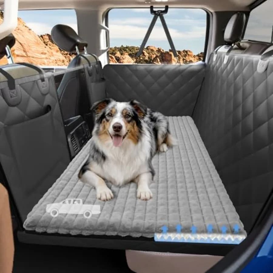 Estensore per Sedile Posteriore del Camion per Cani con Schiuma a Nido d'Ape Spessa, Coperta Morbida, Tappetino Letto, Coprisedile Auto Morbido per Animali Domestici, Robusto per Sedile Posteriore del Camion