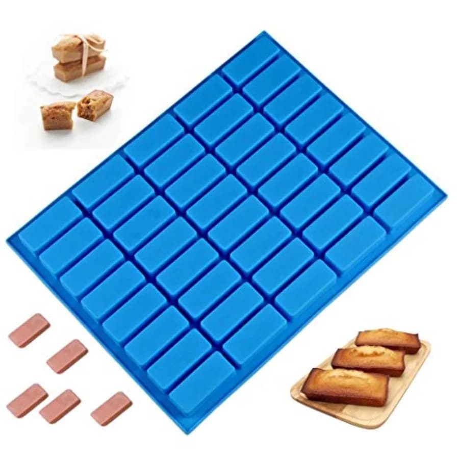 40 Cavities Rectangle Silicone Mold - Caramel Candy Trays Molds for Chocolate Truffles, Ganache, Jelly, Praline, Ice Cube Tray,