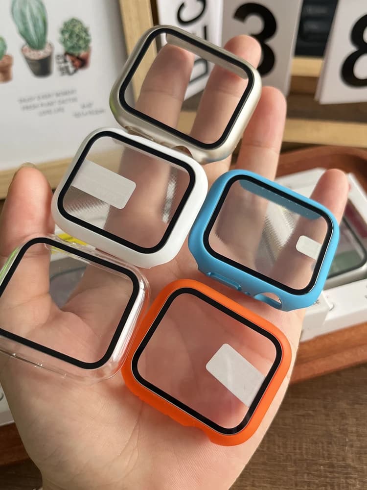 Vetro temperato + copertura per Apple Watch serie 11 10 42mm 46mm Custodia protettiva per schermo paraurti rigida opaca per PC iWatch 42/46 Accessori
