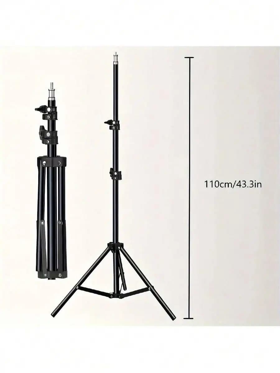 43 Inch Foldable Tripod Stand With Phone Holder For Camera Live Streaming Vlogging