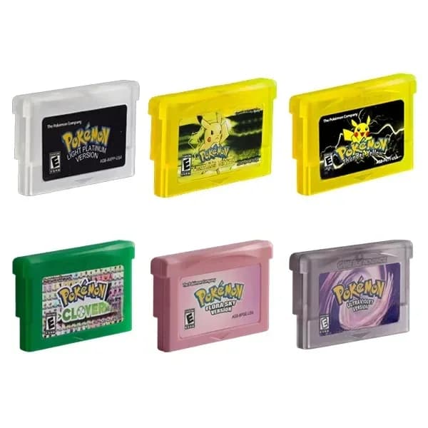 Cartuccia di gioco GBA Scheda console per videogiochi a 32 bit Pokemon Flora Sky Light Platinum Illuminazione Trifoglio giallo Guscio di alta qualità