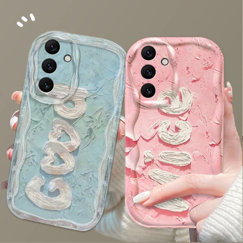 Custodia con Farfalle e Lettere per Samsung Galaxy A16 A06 A55 A35 A25 A15 A05S A54 A34 A24 A14 A73 A53 A33 A23 A13 A52 A32 A22