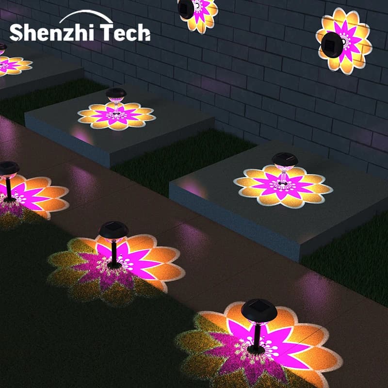 Lampada Solare a Proiezione Notturna Shenzhi Tech – Motivi Intercambiabili, Luce Notturna Paesaggistica per Giardino, Prato, Sentieri e Muri