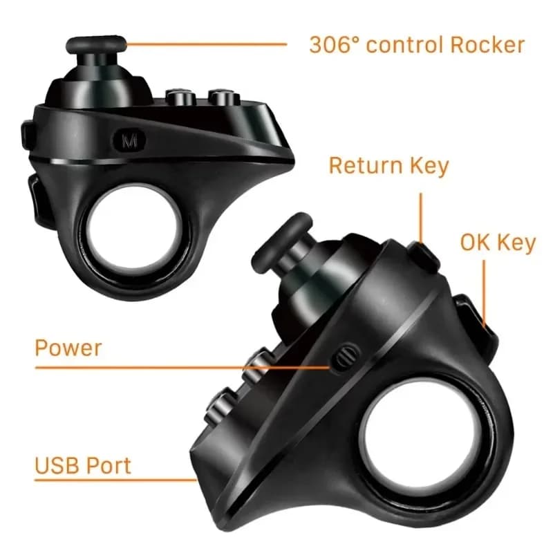 Function Adapter for joystick for mouse finger Mini mouse kit with wireless finger ring Remote control game Pause Page Tablet PC Mobile IOS