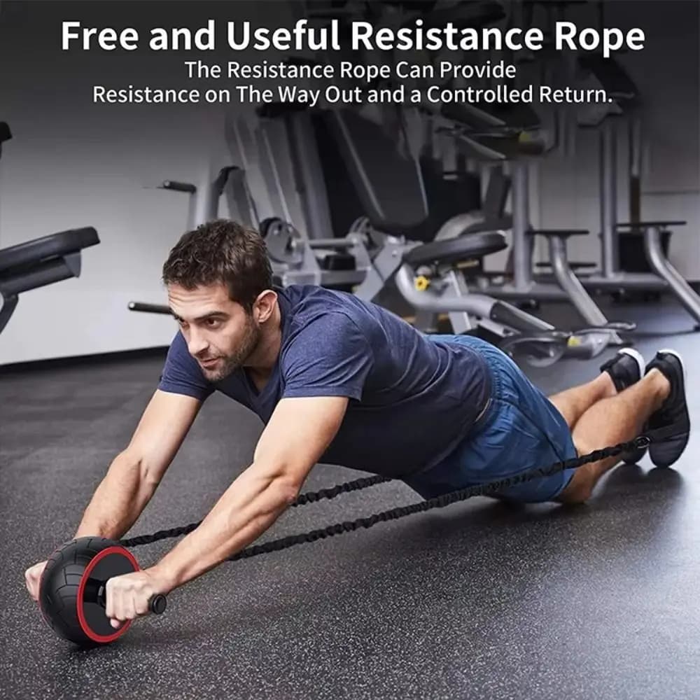 Ergonomic Grip Abdominal Workout Roller Single-wheel Strong Load Bearing Ab Roller Wheel Strengthen Muscle Non-slip