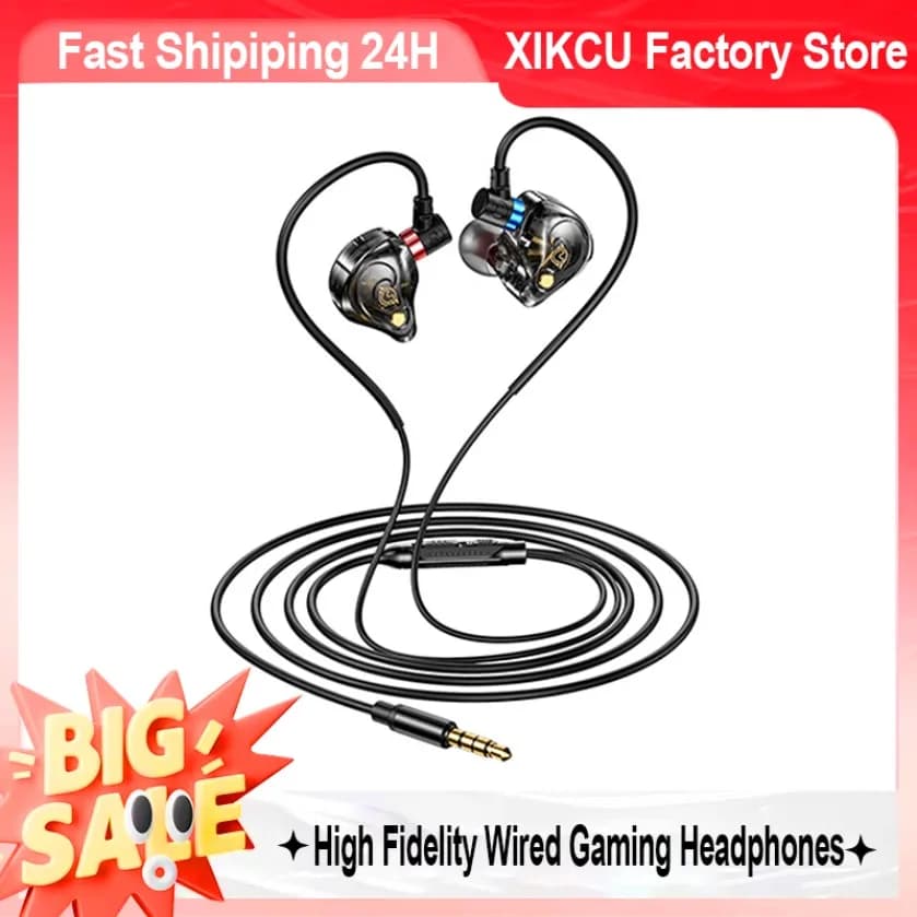 Wired Stereo Gaming Headset 3.5MM AUX Headphones Noise Cancelling Mic Over Ear HiFi Sound For iPod iPhone PS4 PS5 Xbox PC Gamer