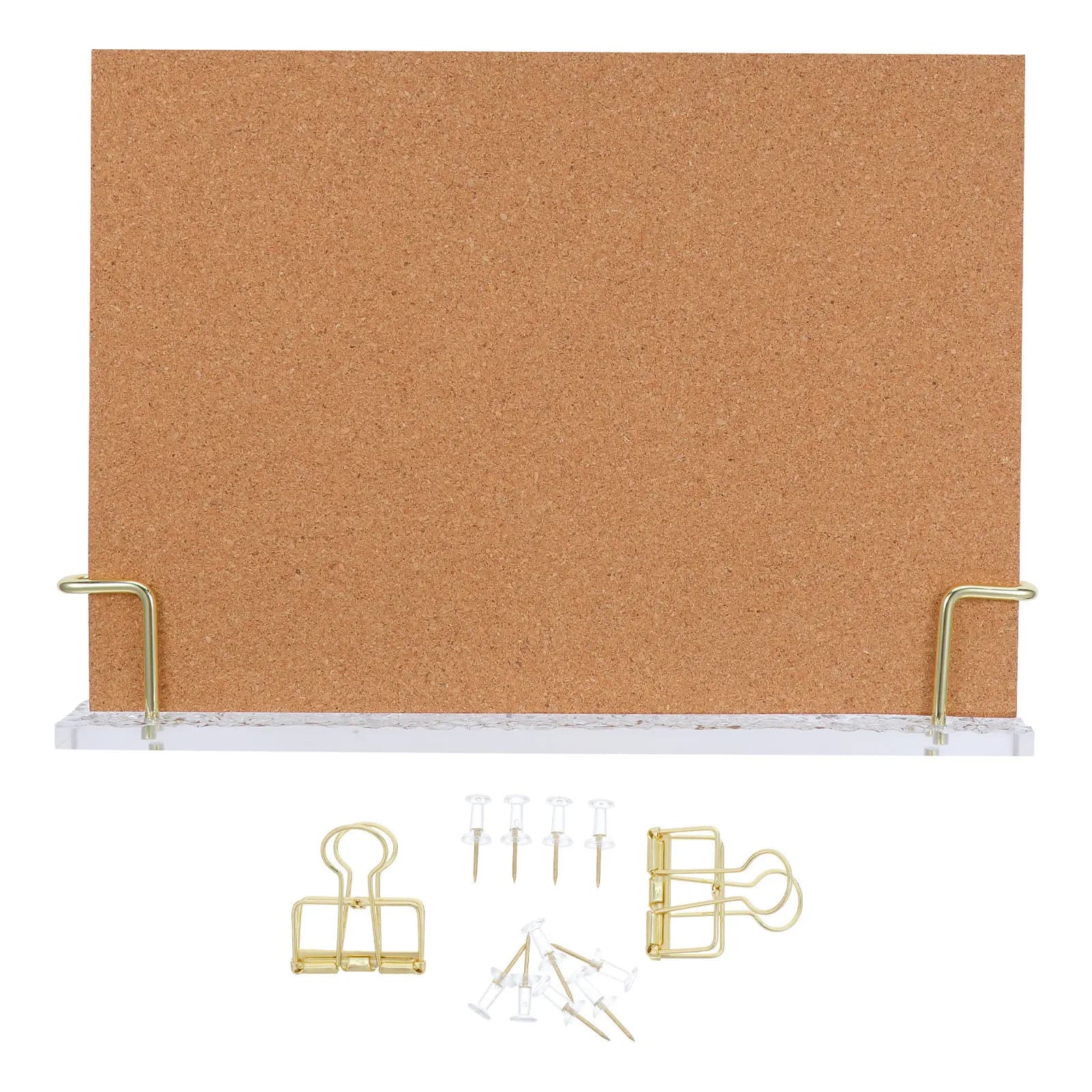 Set di 1 Piccolo Pannello in Sughero con Cornice in Legno, Espositore per Appunti e Promemoria, Organizzatore per Ufficio e Casa, Bacheca con Puntine per Ufficio