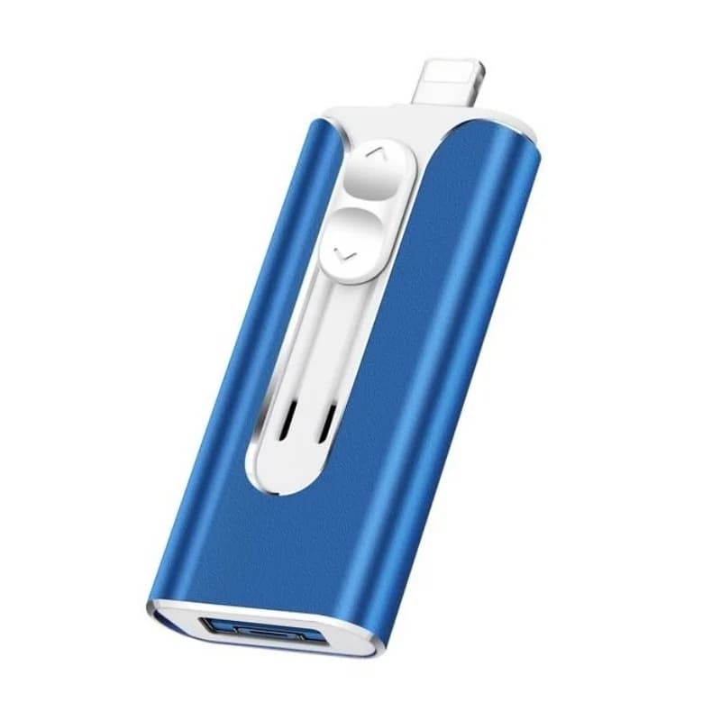 Chiavetta USB 3.0 ad Alta Velocità, Memoria Esterna 4-in-1 per iPhone, Type-C, Android e PC, Stick Fotografico